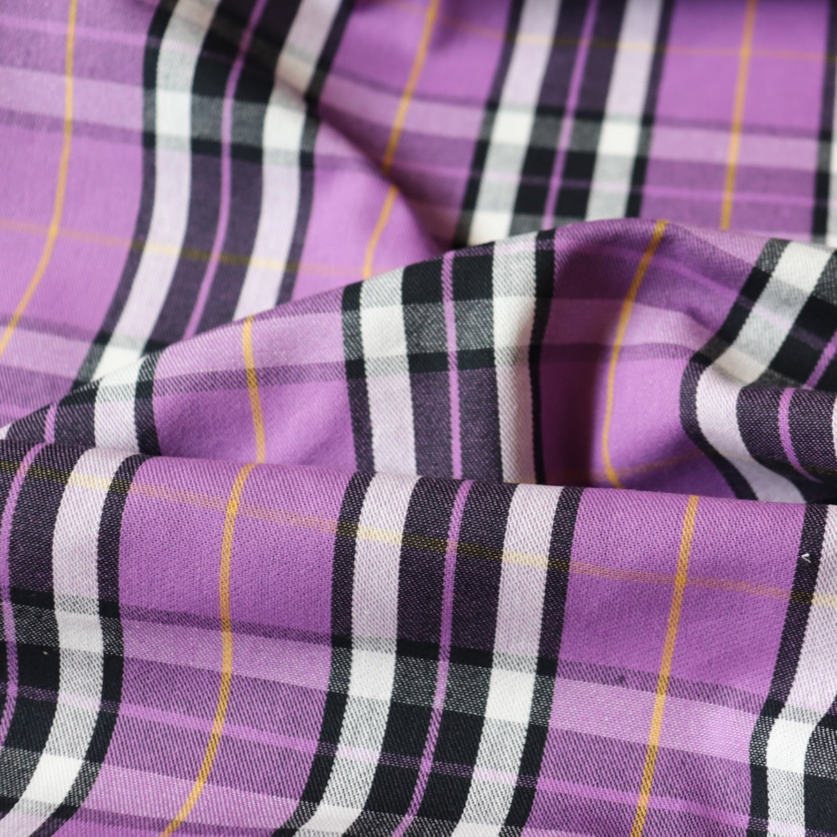 Bold Plaid Cotton — Grape