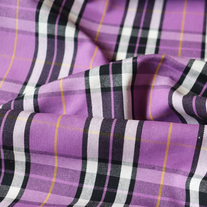 Bold Plaid Cotton — Grape