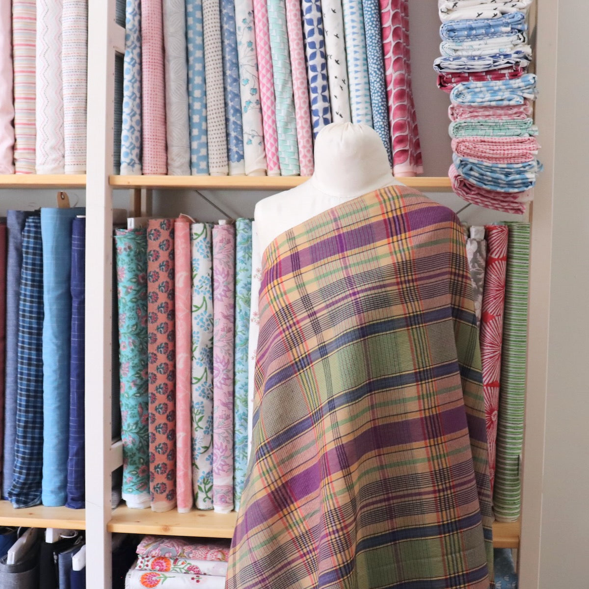 Swatch — Plummy Check Handloom Cotton
