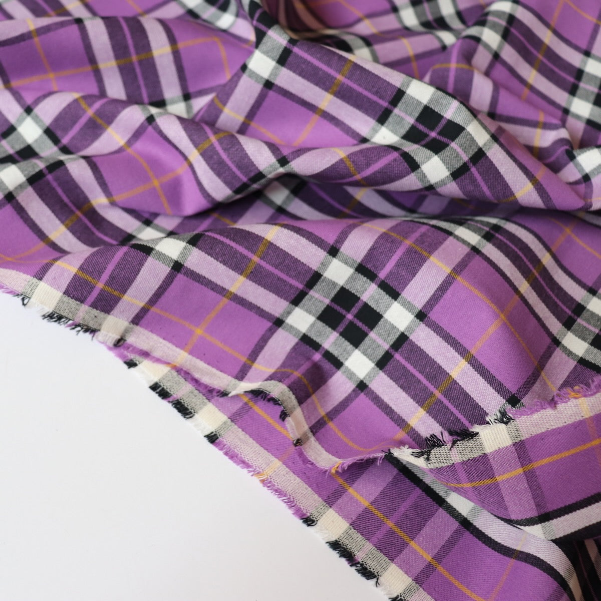 Bold Plaid Cotton — Grape
