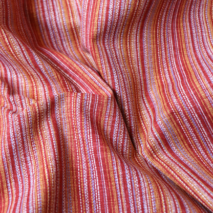 Striped Dobby Japanese Cotton Print — Red