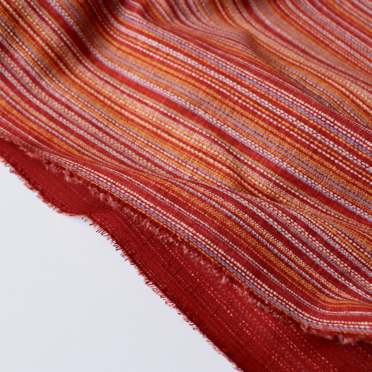 Striped Dobby Japanese Cotton Print — Red