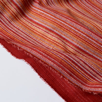 Striped Dobby Japanese Cotton Print — Red