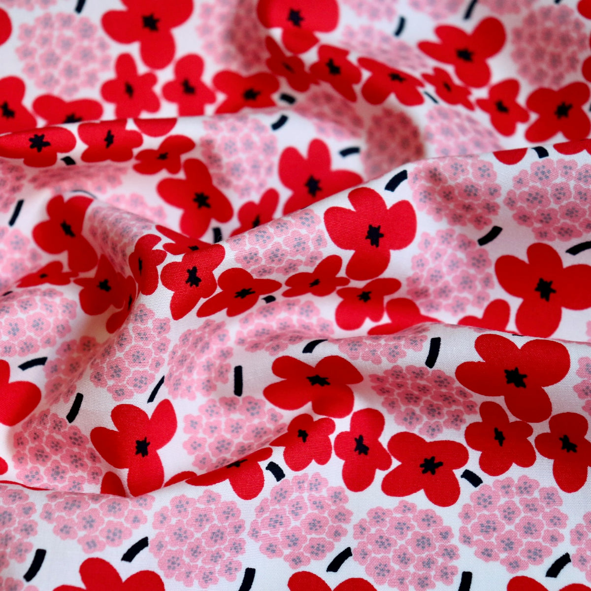 Mini Bouquet Japanese Cotton — Red