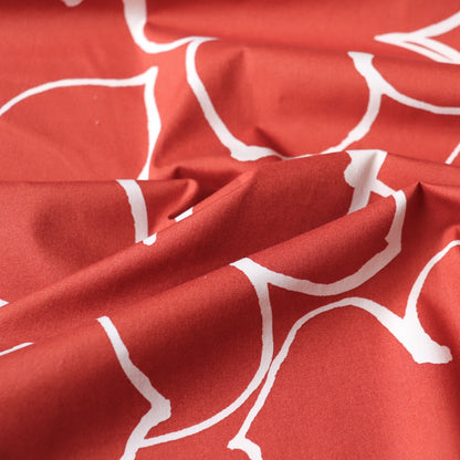 Big Red Floral Japanese Cotton Shirting