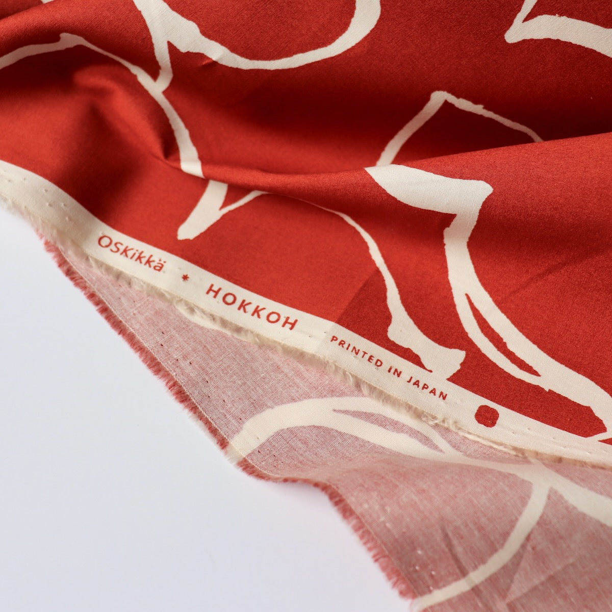 Big Red Floral Japanese Cotton Shirting
