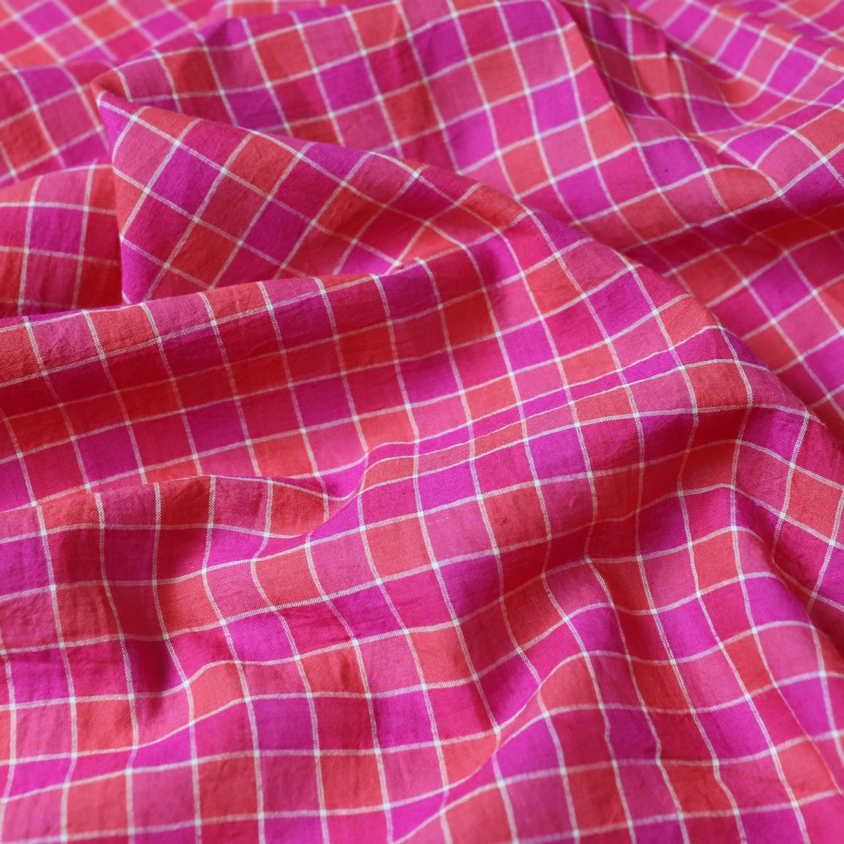 Vibrant Check Handloom Cotton