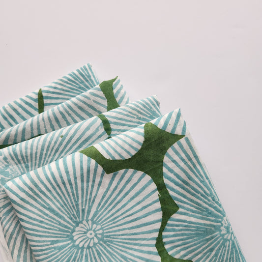 Meconopsis Block Print Cotton Scrap Pack #1