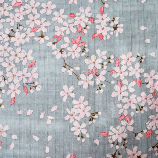 Sakura Cotton Dobby — Blue