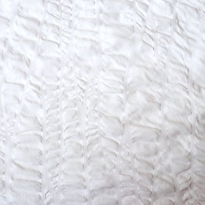 Crinkled Ribbon Stripe — White