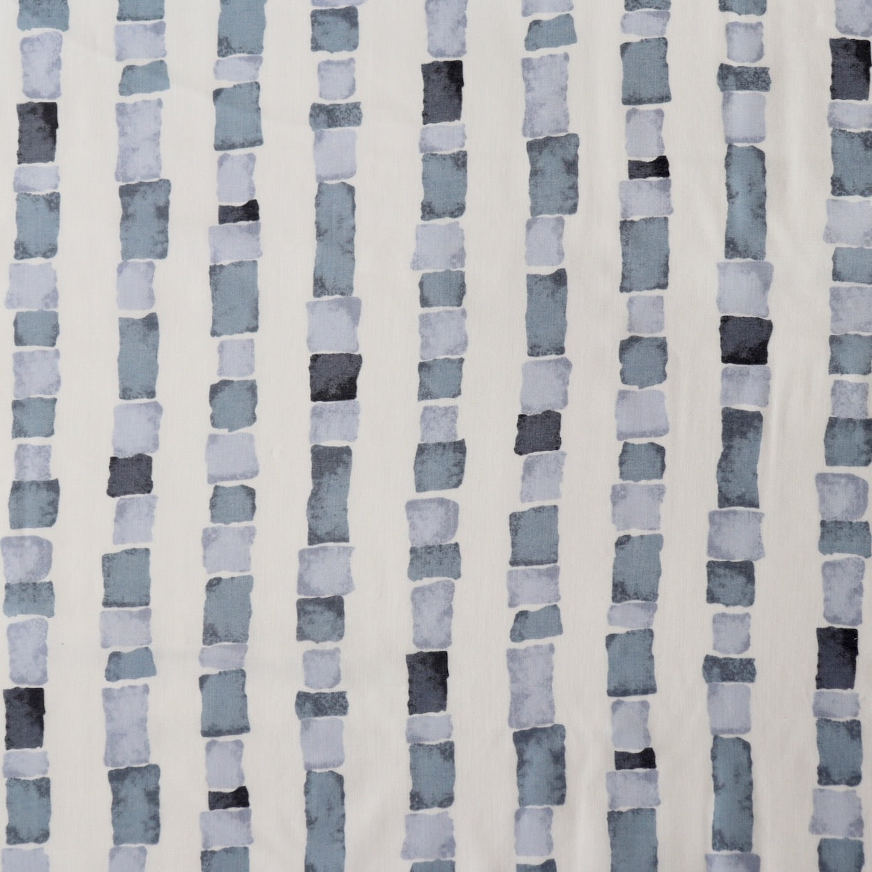 japanese cotton lawn fabric white  and gray watercolor squares print