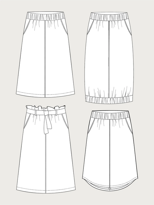 The Assembly Line A-Line Midi Skirt sewing pattern