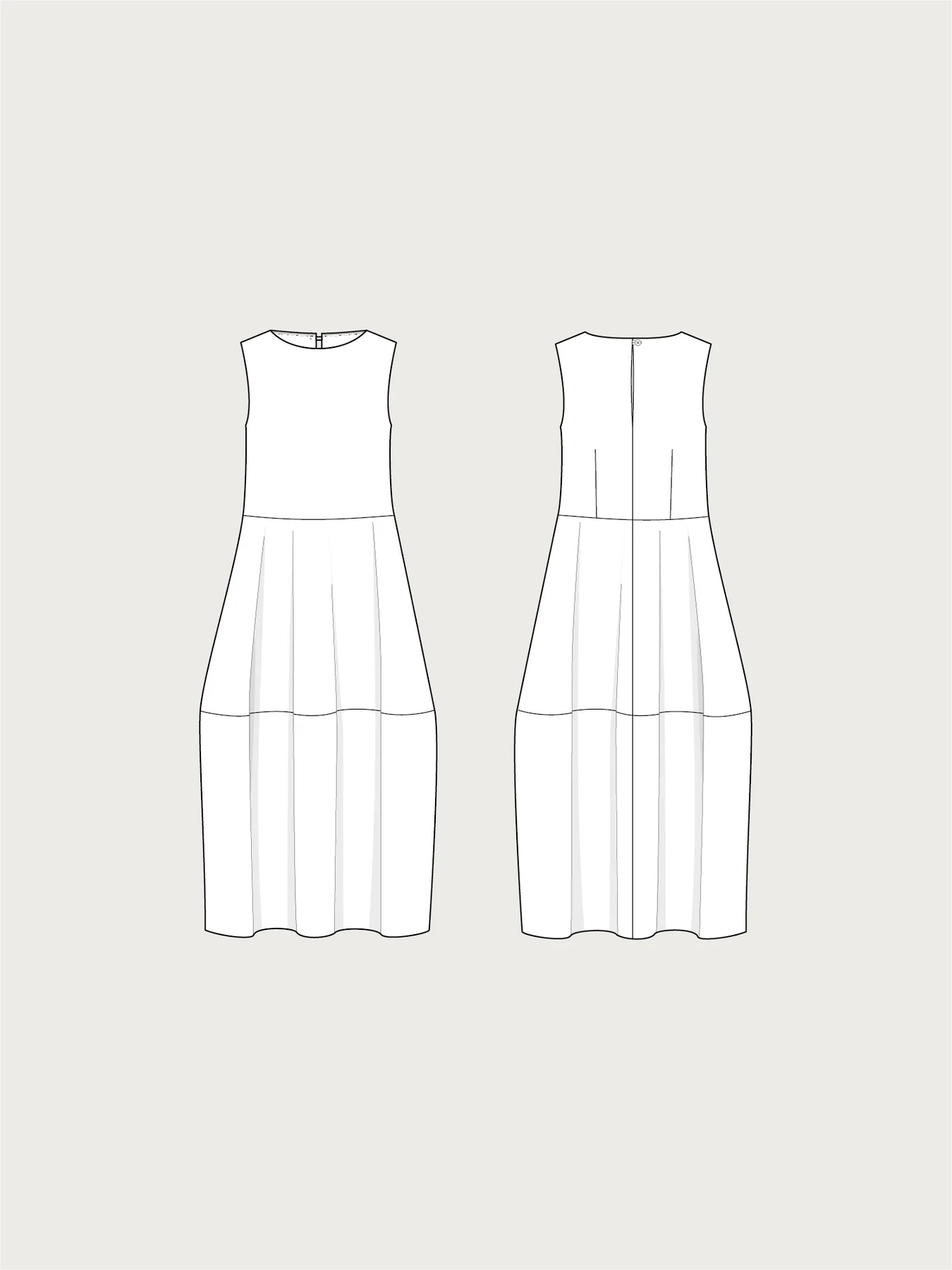 The Assembly Line Barrel Dress