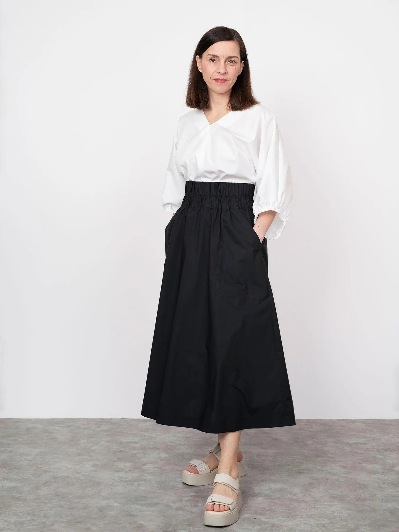 The Assembly Line Elastic-Waist Maxi Skirt