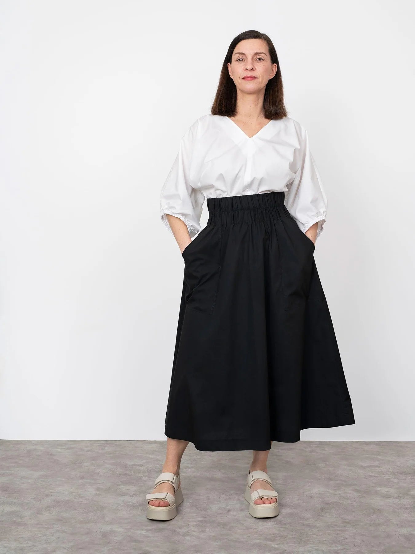 The Assembly Line Elastic-Waist Maxi Skirt
