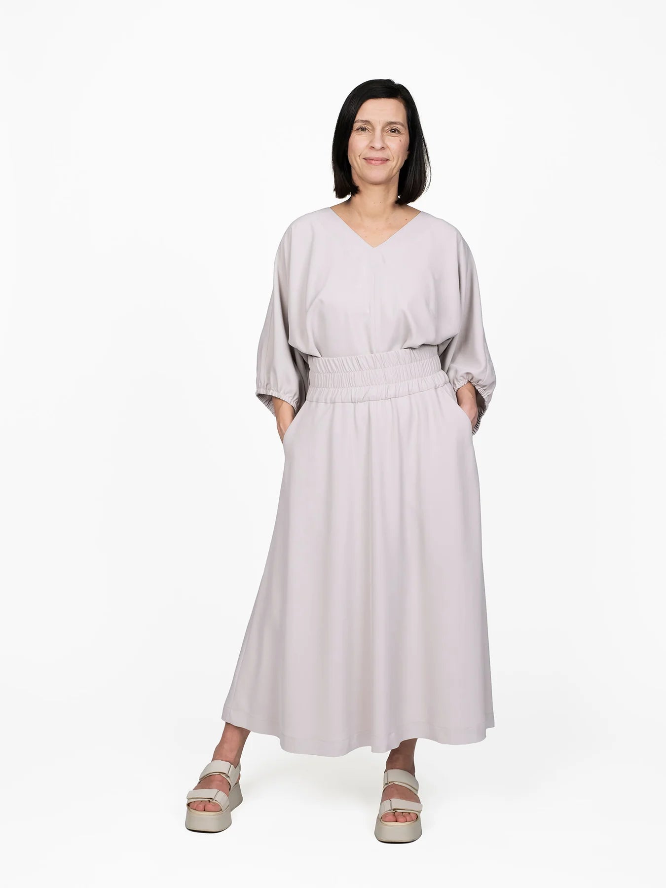 The Assembly Line Elastic-Waist Maxi Skirt