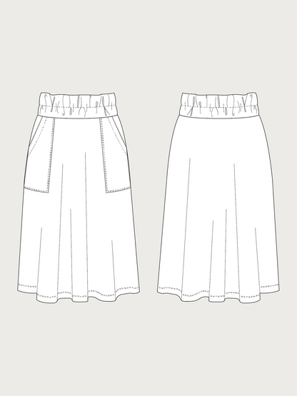 The Assembly Line Elastic Waist Maxi Skirt sewing pattern
