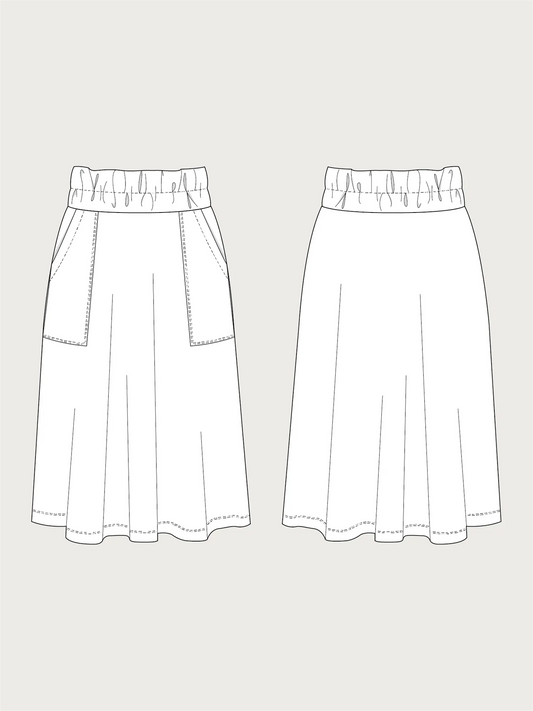The Assembly Line Elastic Waist Maxi Skirt sewing pattern