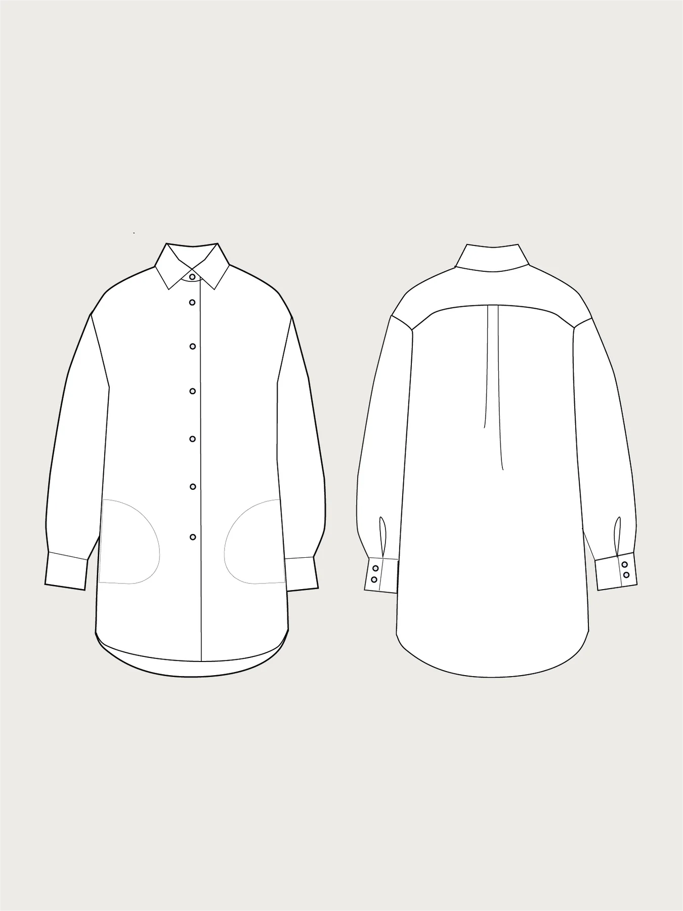 The Assembly Line Oversize Shirt sewing pattern