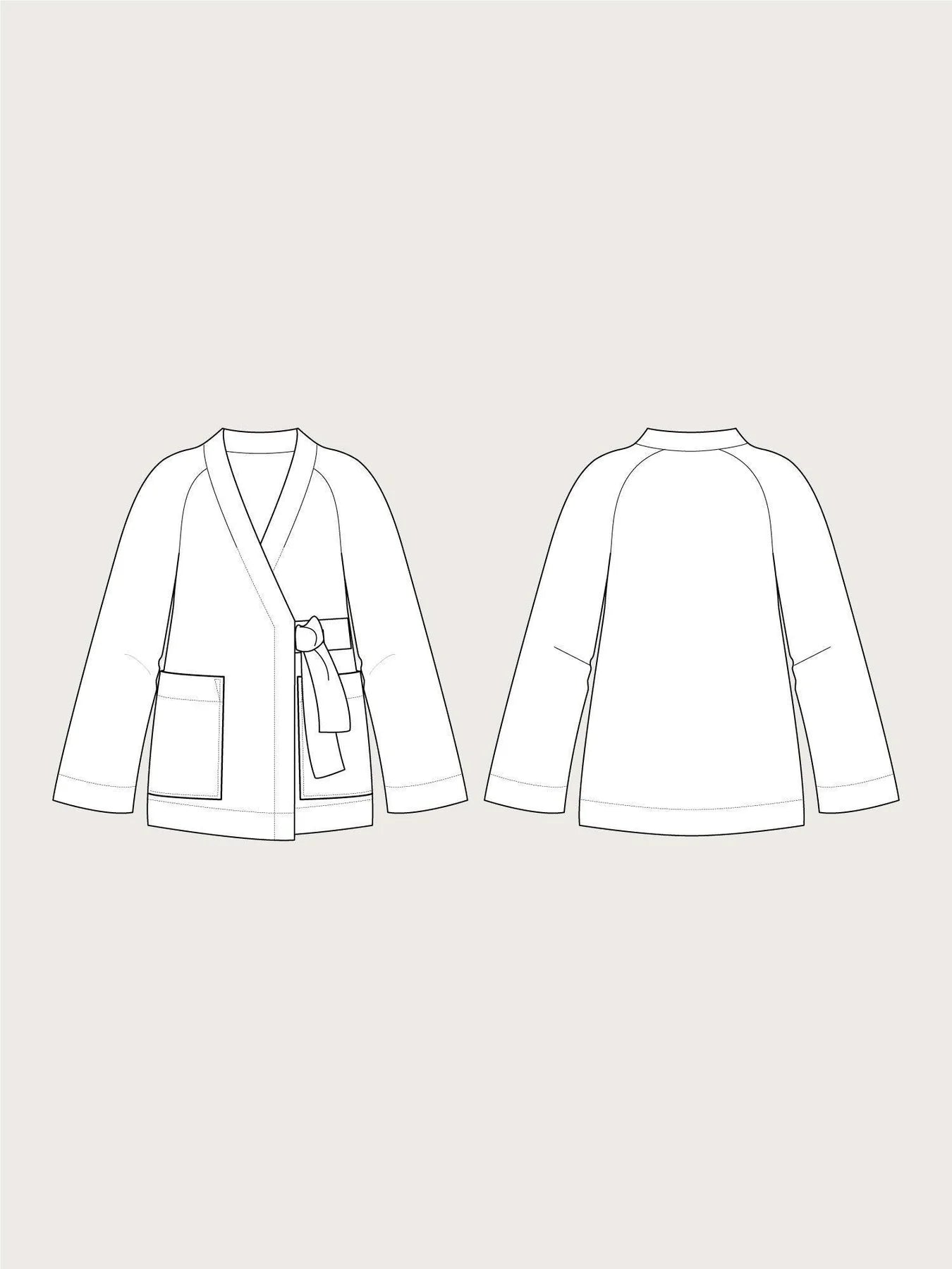 The Assembly Line Wrap Jacket sewing pattern
