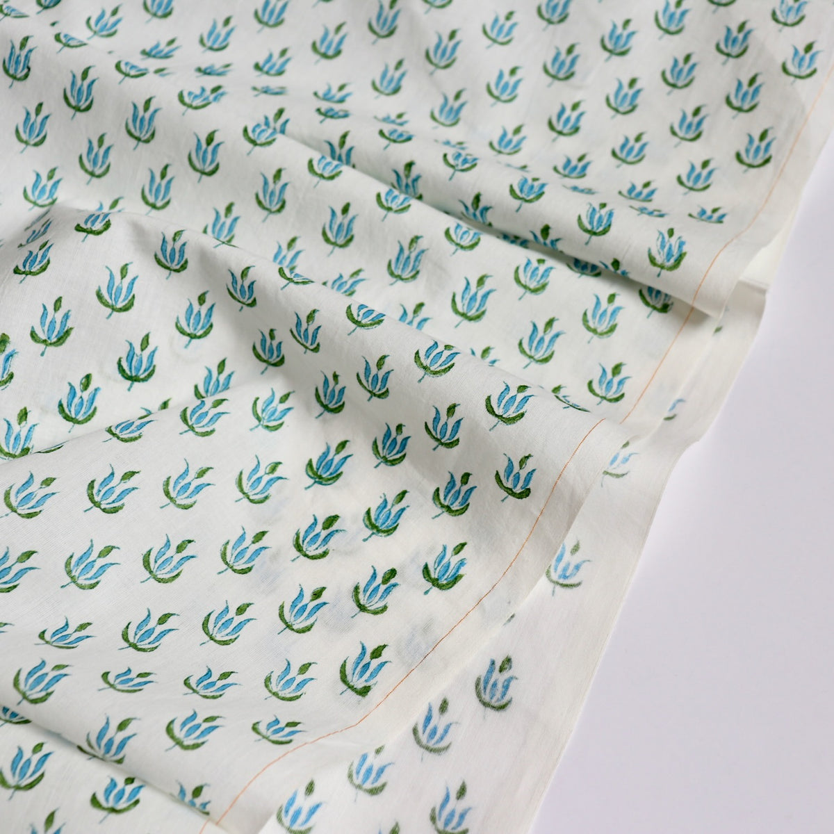 Blue Trident Block Print Cotton