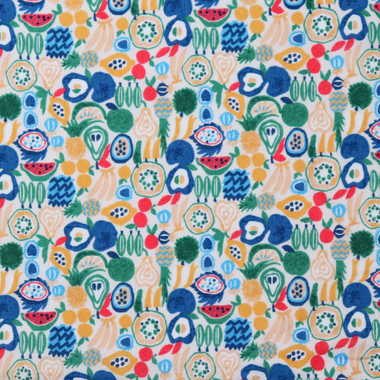 Swatch — Five a Day Japanese Cotton Lawn — White