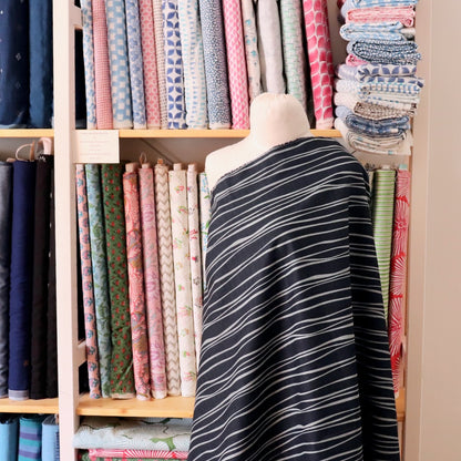 Wavy Stripes Japanese Cotton Dobby