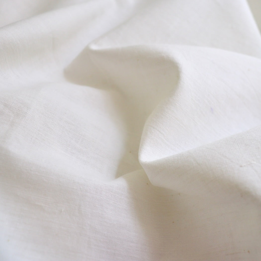 white khadi cotton handloom fabric