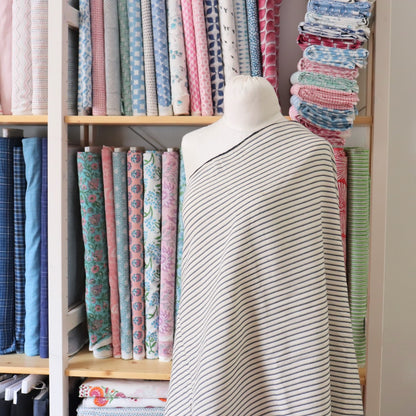 Cream Stripe Handloom Cotton Twill