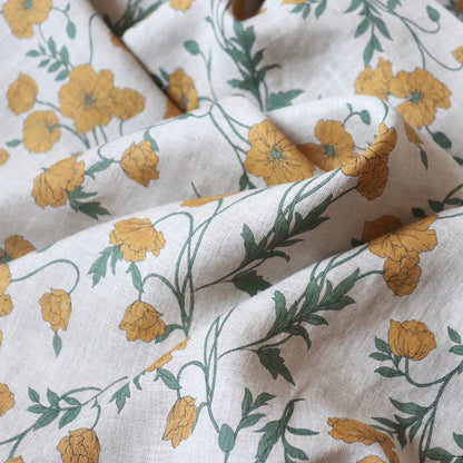 Hokkoh Poppies Linen — Yellow