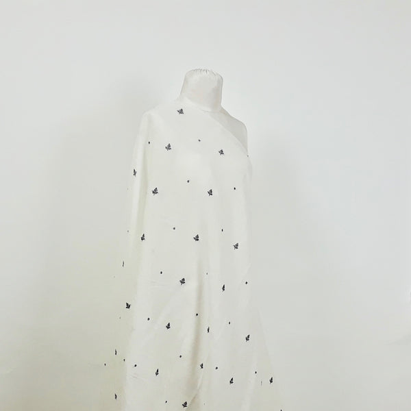 Sprigged Jamdani Handloom Cotton Fabric