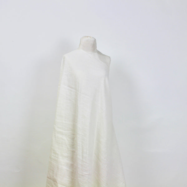 White Linen and Cotton Khadi Handwoven Fabric
