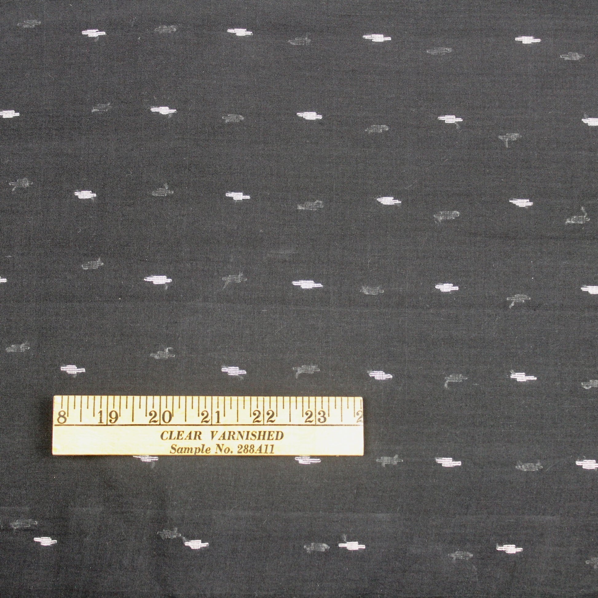 Black and White Handloom Jamdani Cotton Fabric