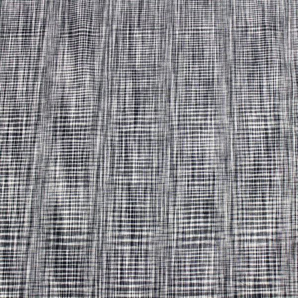 Black and White Checks Handwoven Cotton Fabric