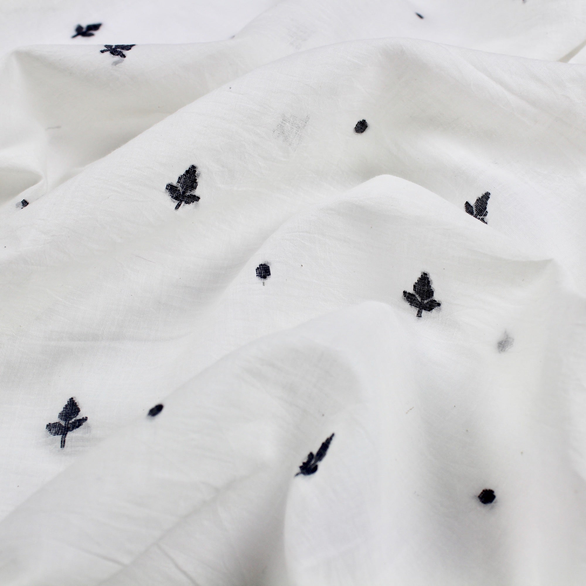 Sprigged Jamdani Handloom Cotton Fabric