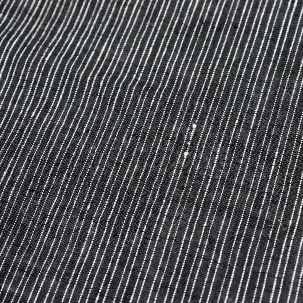 black and white sustainable cotton shirting fabric