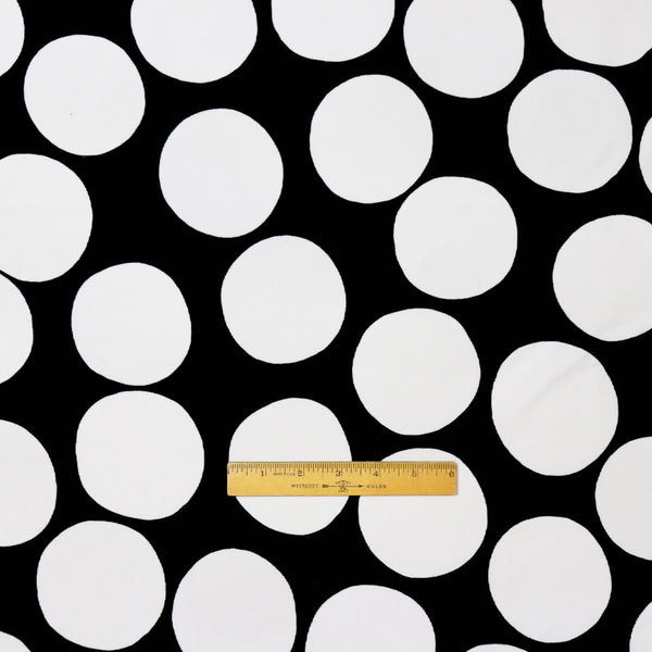 Swatch — Big Dots Japanese Cotton Pinwale Corduroy — Black