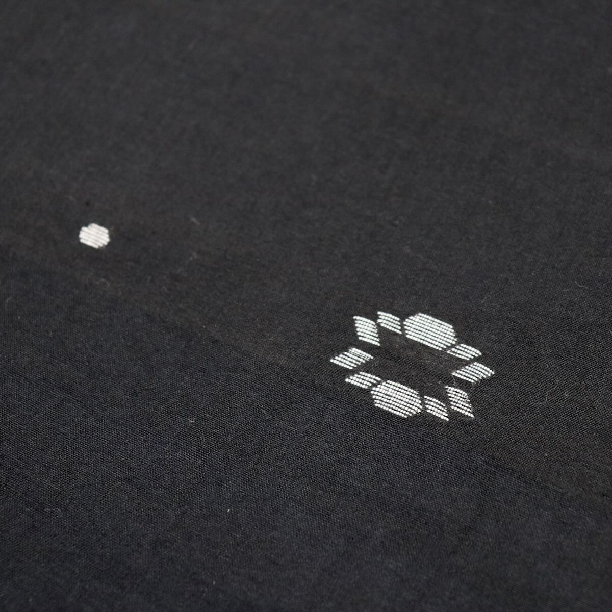 black and white jamdani floral weave fabric