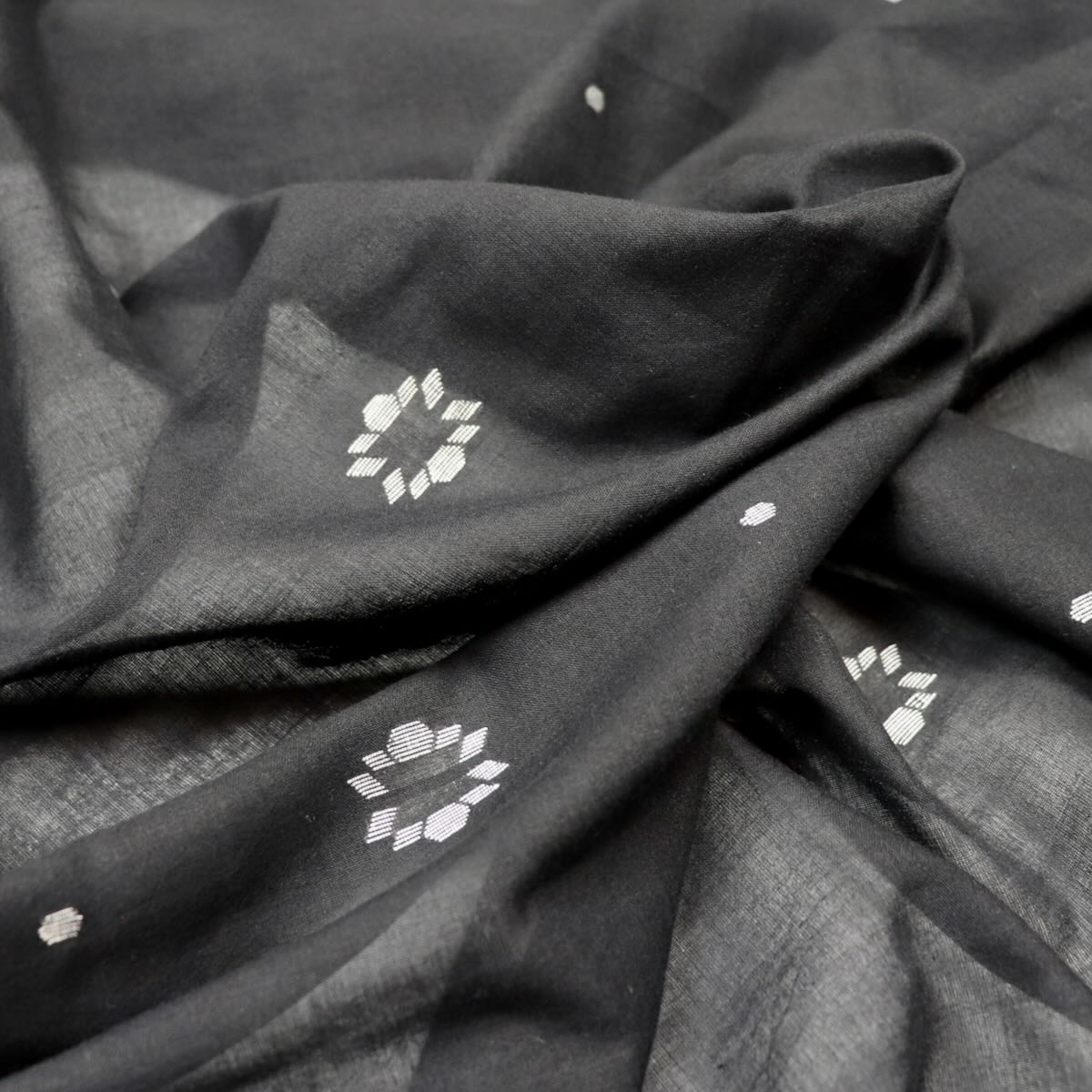 Swatch — Black Lotus Handloom Jamdani Cotton