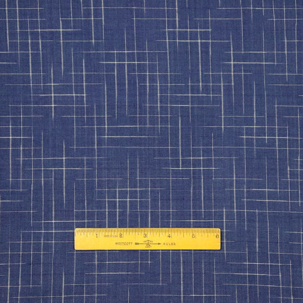 dark blue checks handwoven cotton sewing fabric