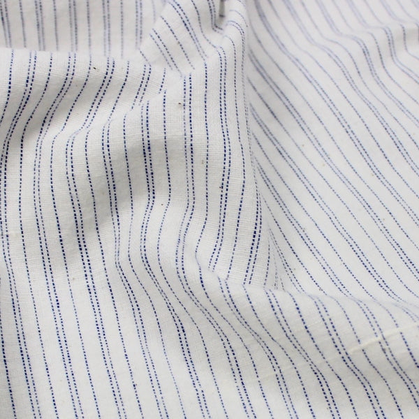 blue and white pinstripe cotton fabric fat quarter