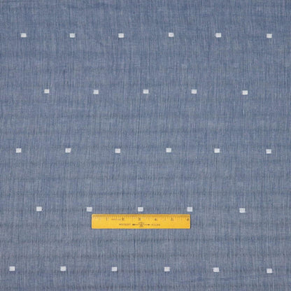 blue grey striped handwoven jamdani fabric