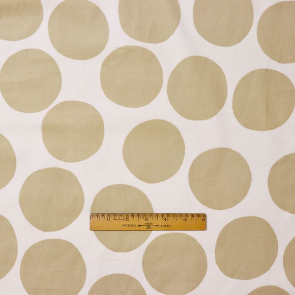 Swatch — Big Dots Japanese Cotton Pinwale Corduroy — Beige