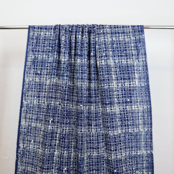 dark blue indigo organic cotton fabric