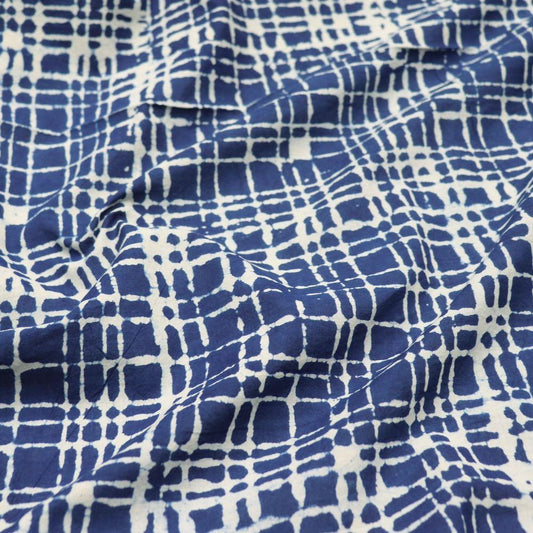 dark blue indigo organic cotton fabric