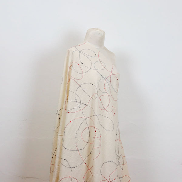 Curve Hand Embroidered Handloom Cotton