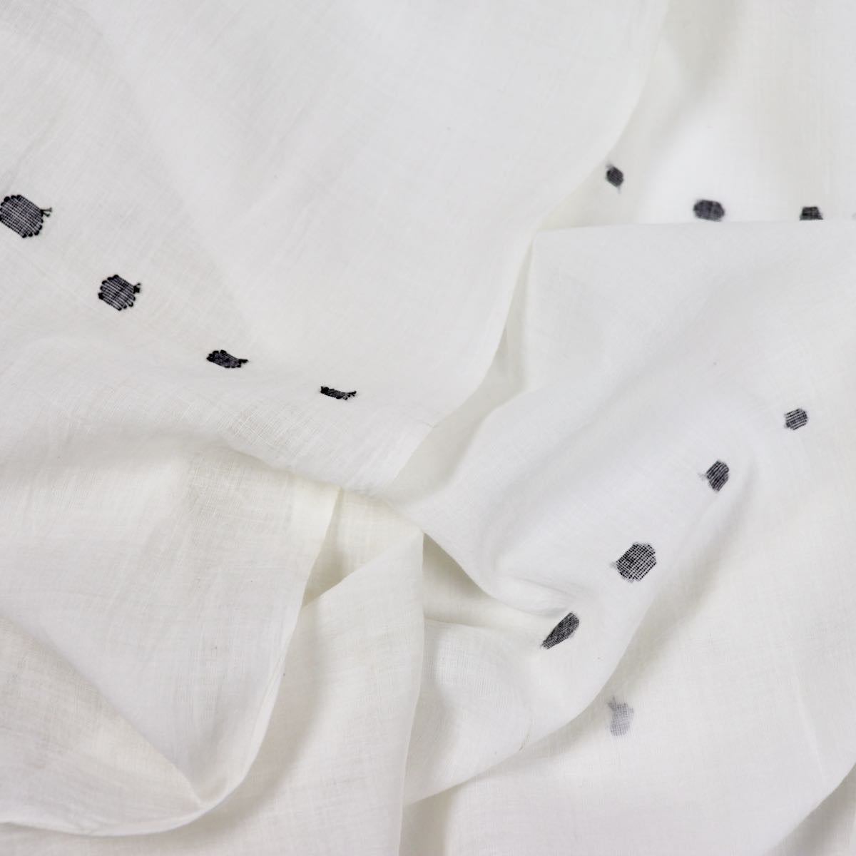 Dotted Handwoven Cotton Jamdani Fabric