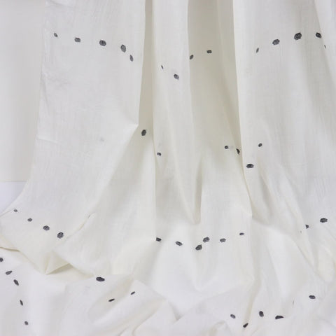 Dotted Handwoven Cotton Jamdani Fabric