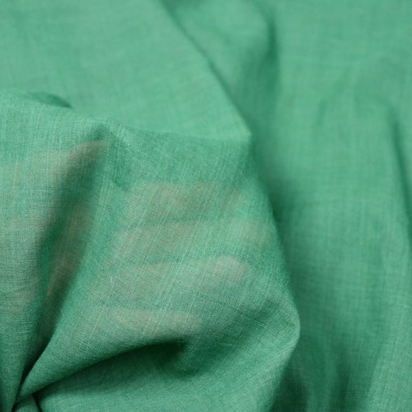kelly green handloom cotton fabric