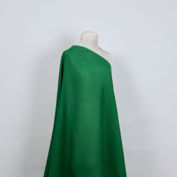 kelly green handloom cotton fabric